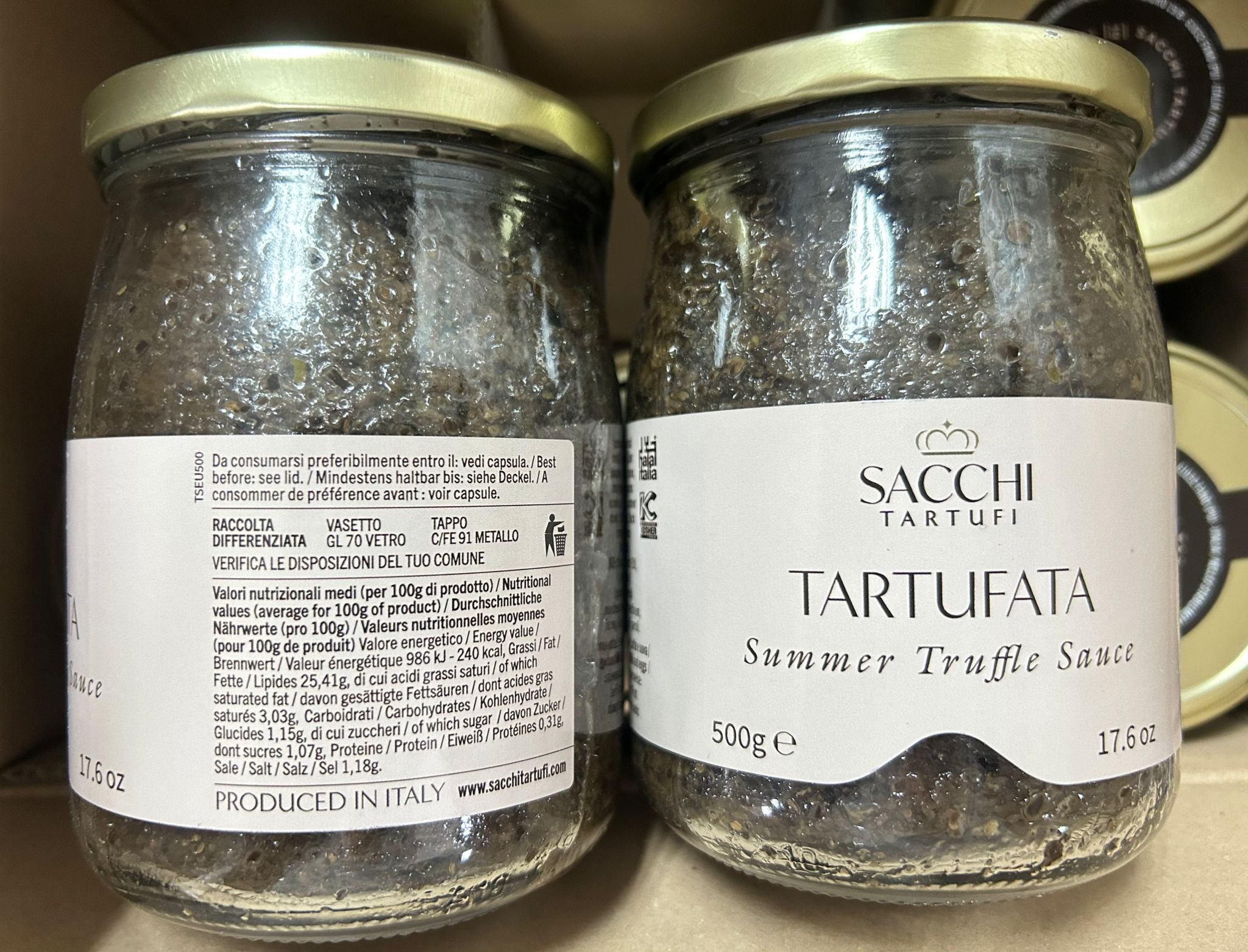 SACCHI TARTUFI - 黑松露醬 (5%) 500g  (食用期到2028年7月)