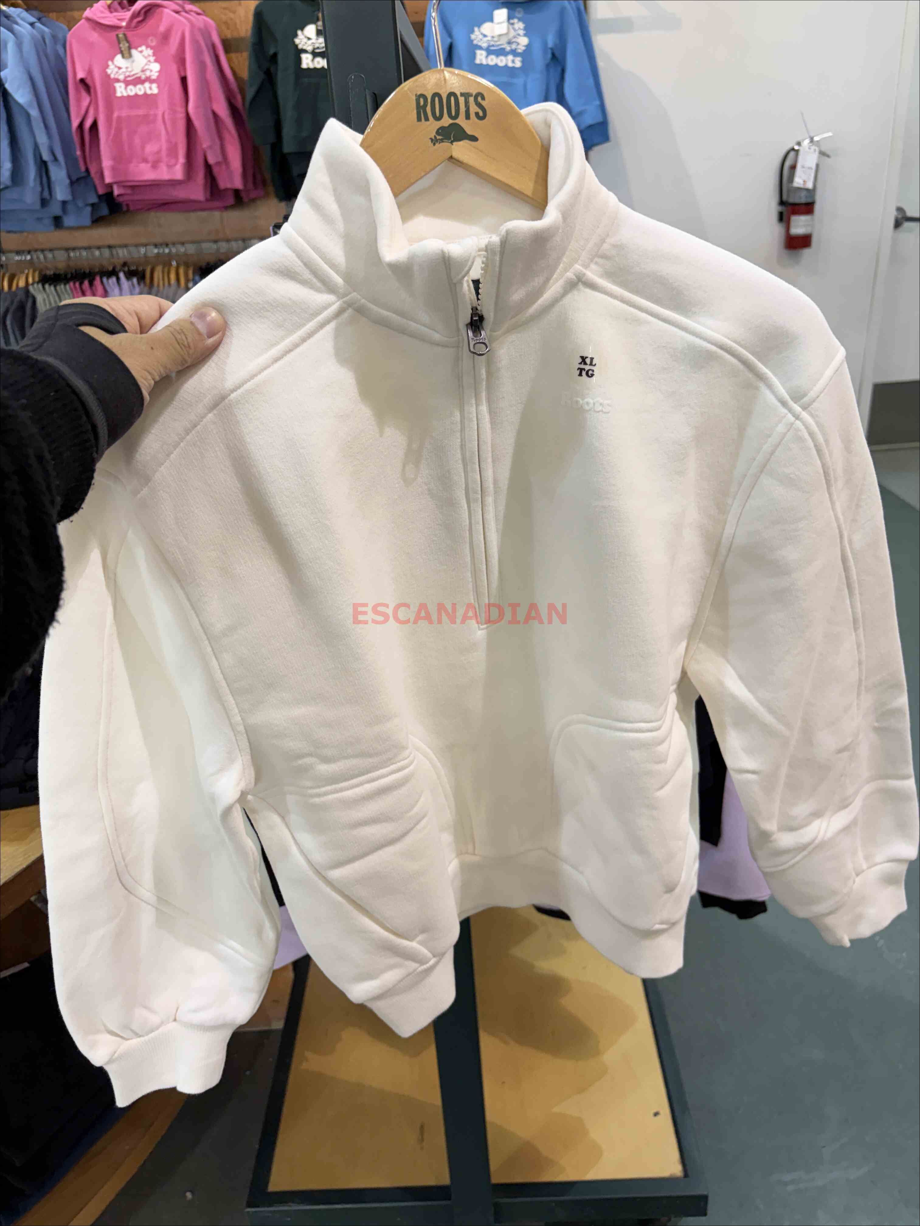 ROOTS 女大童 Cloud系列 柔軟厚棉質 小短版 半拉鍊外套 (2色)