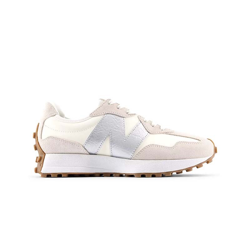 New Balance 327 'Angora Silver Metallic' 麂皮 休閒鞋 米白色 女鞋 W327240 [台灣現貨]