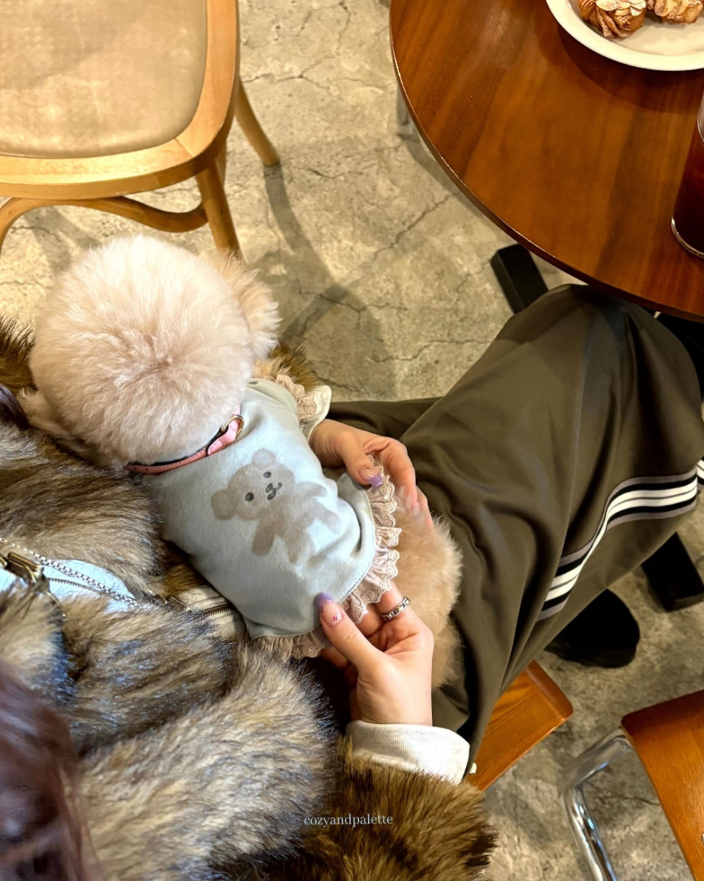 COZY-N 泰迪朋友高領衫＿雲朵藍