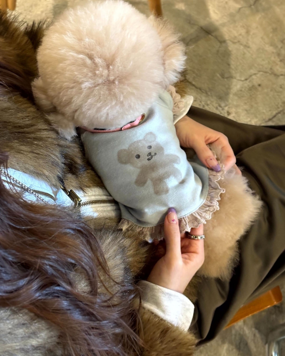 COZY-N 泰迪朋友高領衫＿雲朵藍