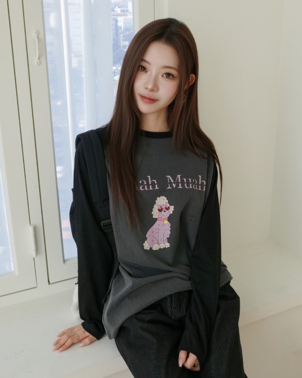 預訂｜MUAHMUAH PIGMENT PUPPY RAGLAN T-SHIRT