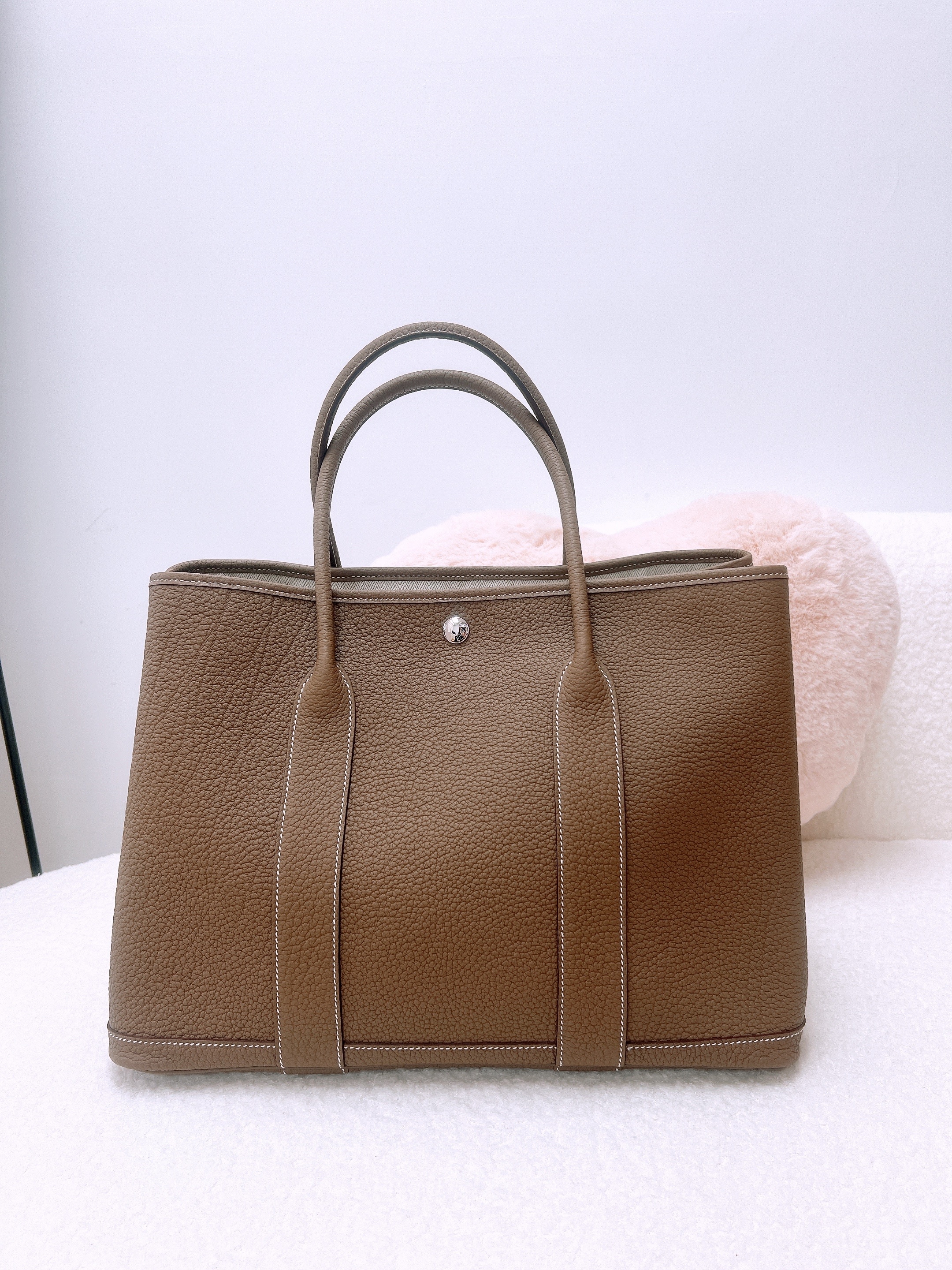 *Unused* Hermes garden party 36 (etoupe/ stamp U)