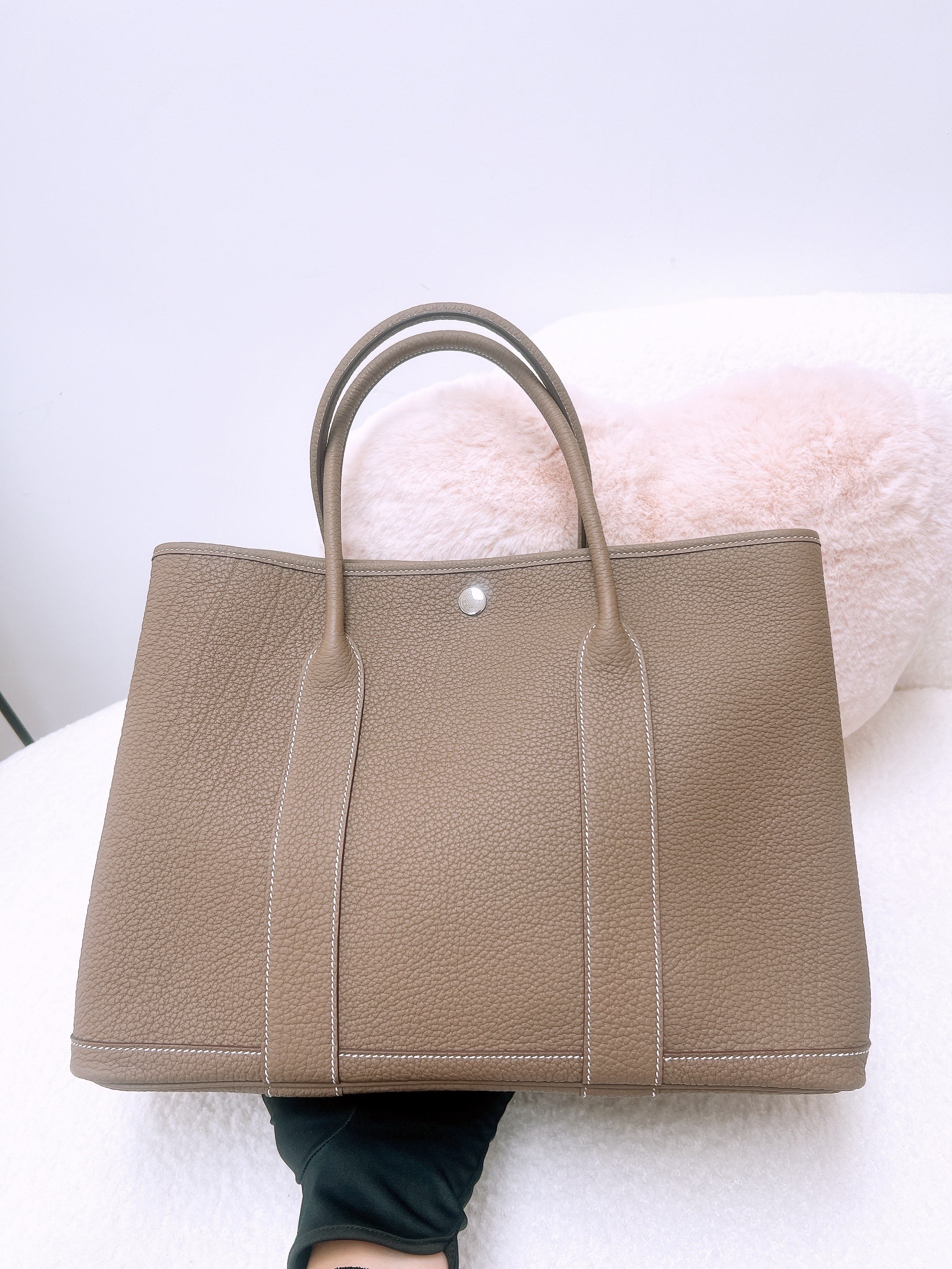 *Unused* Hermes garden party 36 (etoupe/ stamp U)