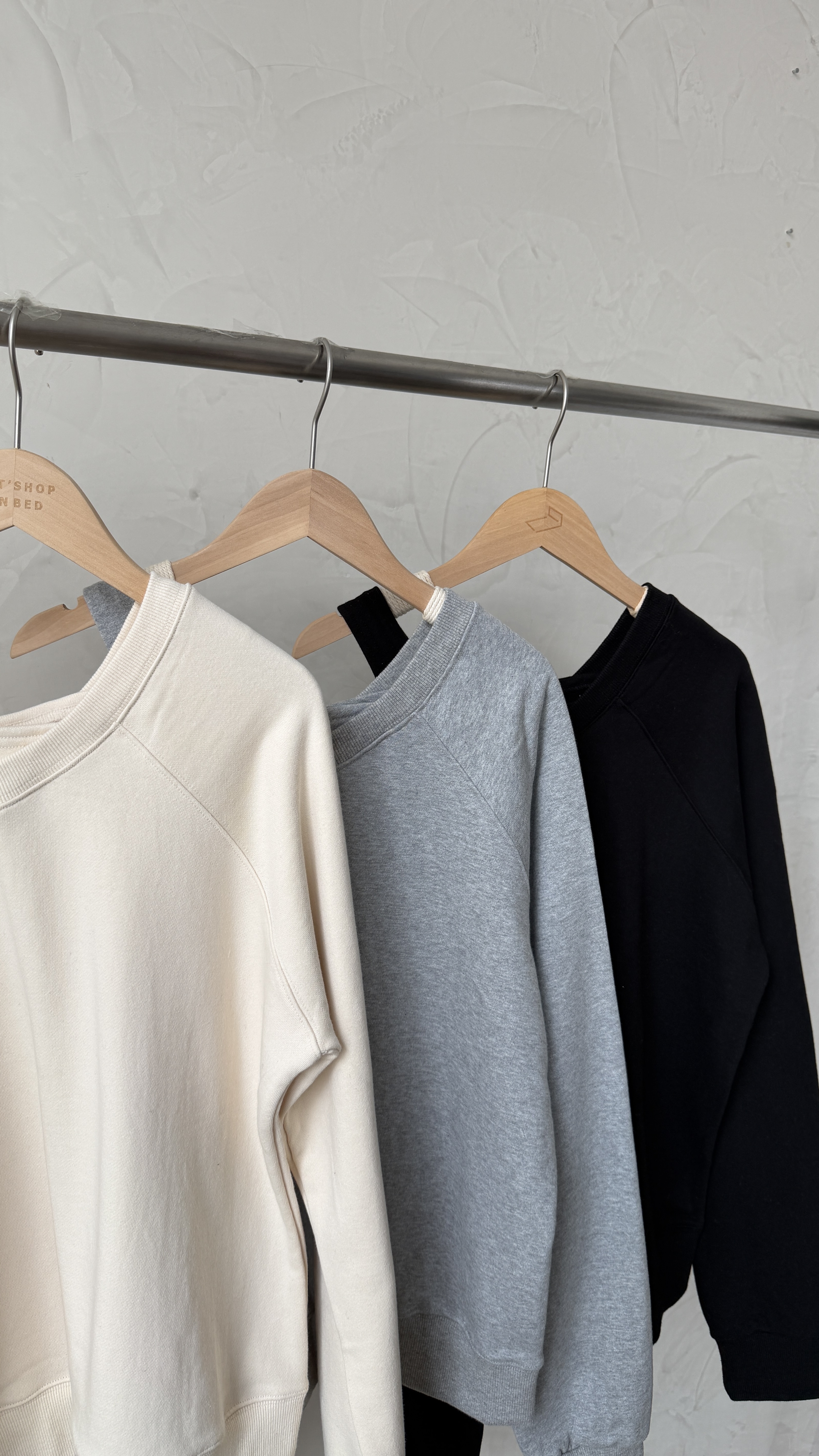 KR486 隨性露肩假兩件衛衣TOP-3色