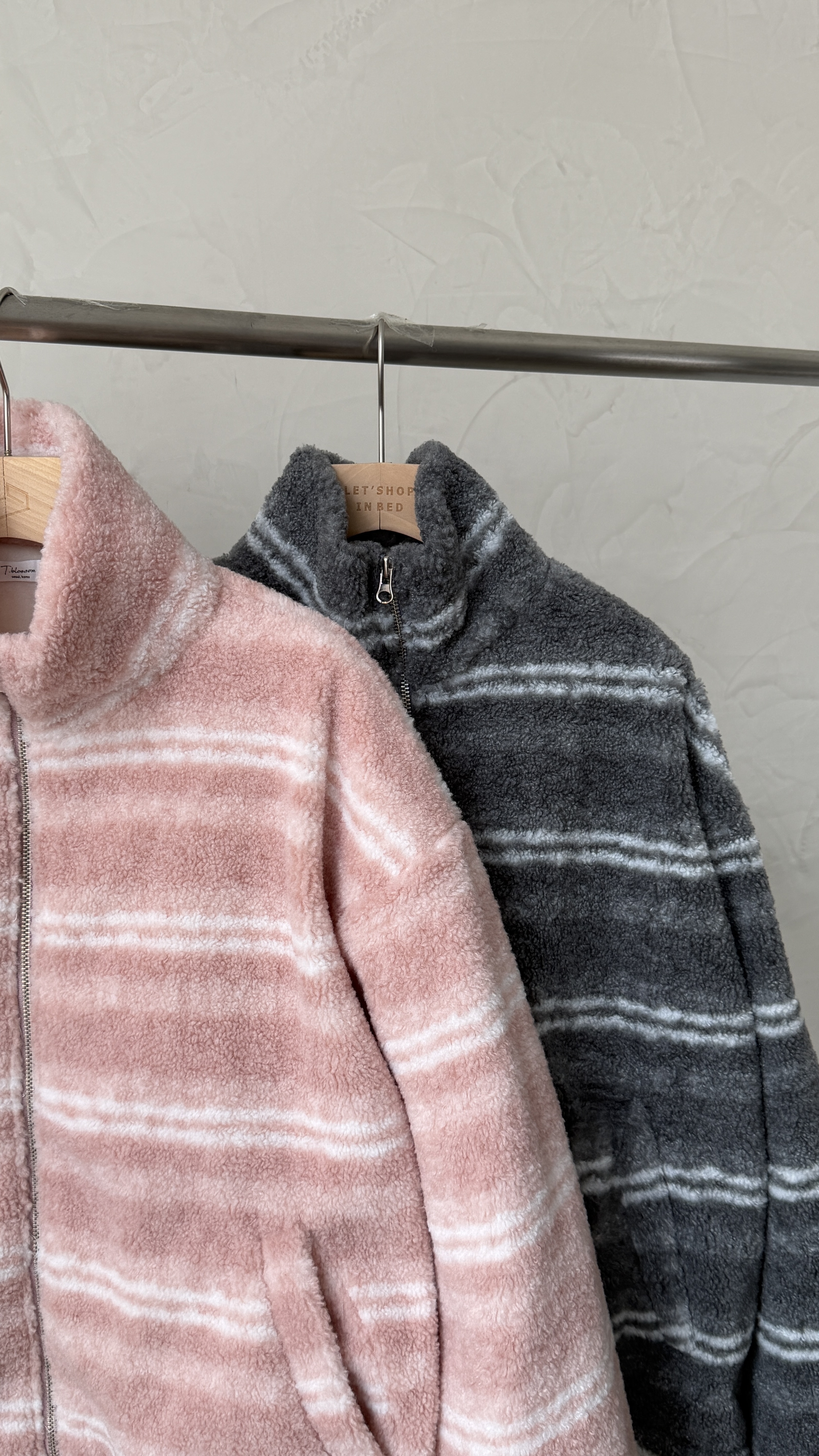 KR487 慵懶橫間拉鏈外套-2色