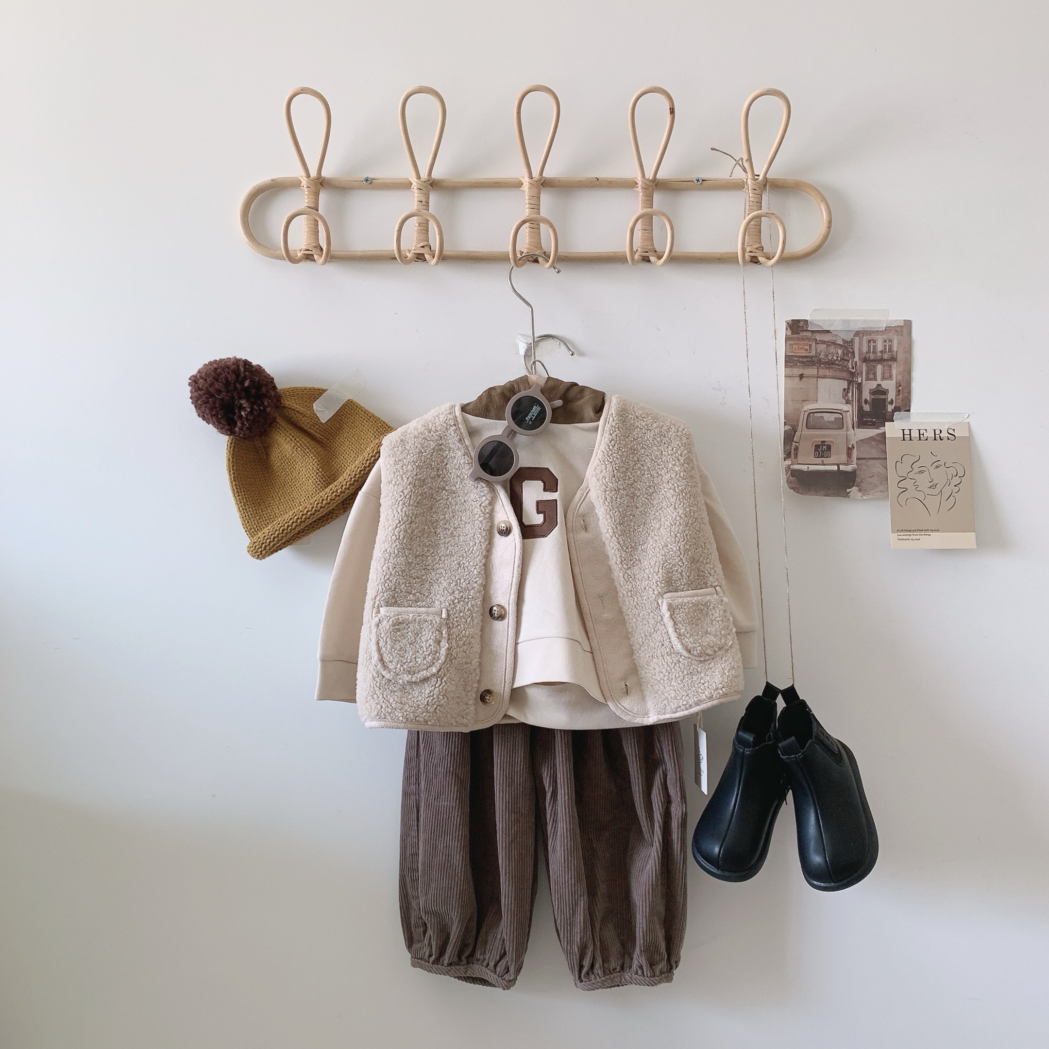 G字刺繡連帽上衣