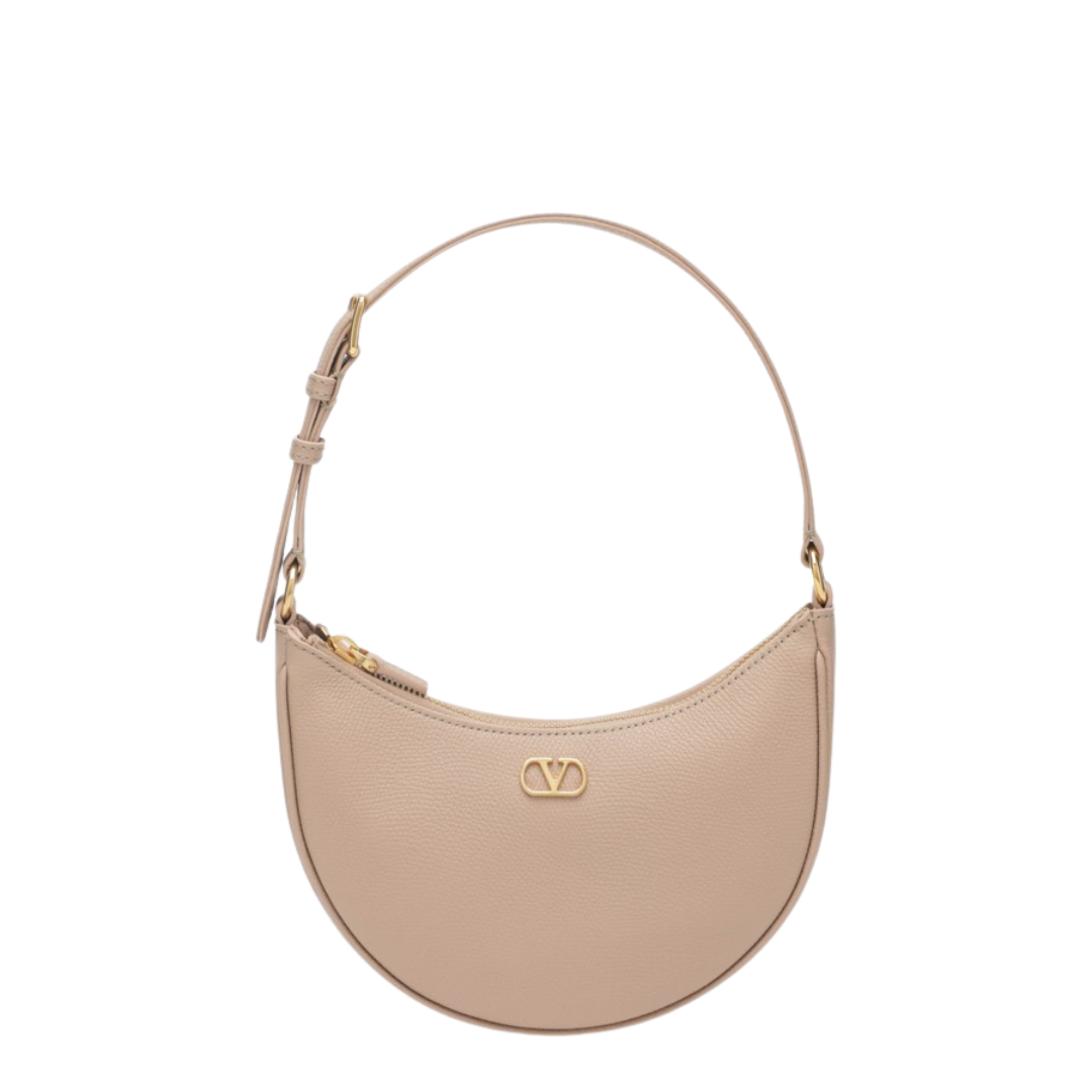 1FF0101-329 [VALENTINO GARAVANI] leather Vlogo Signature mini hobo bag Pink (SS26) #8W2P0AK3SNPWRP (B-EU-E)