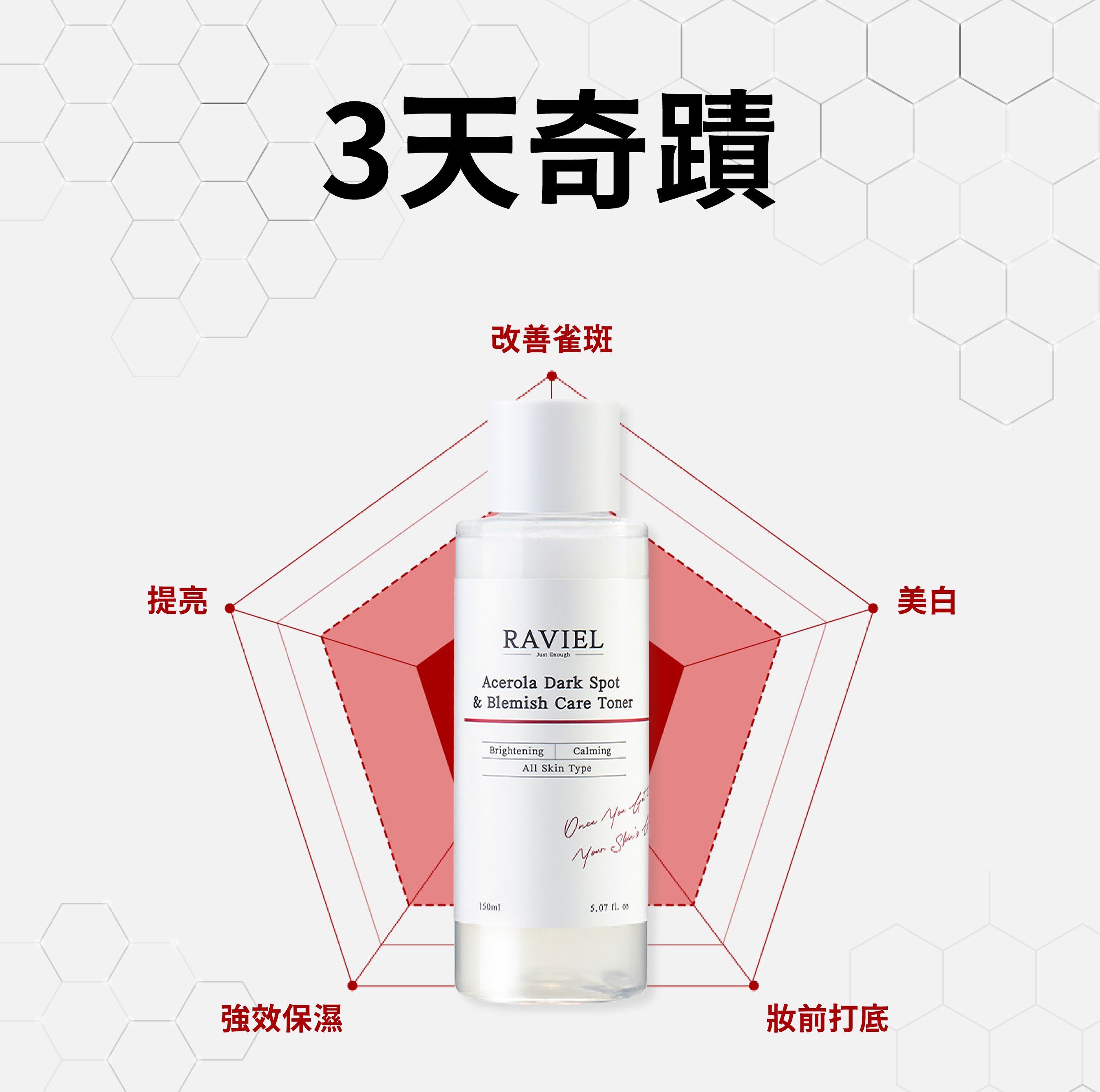 RAVIEL 櫻桃特強袪印淡斑爽膚水