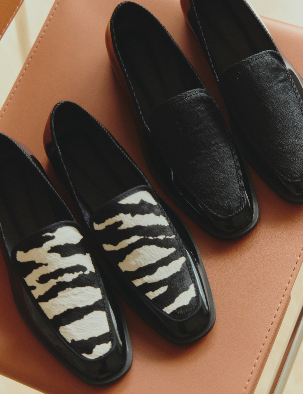 漆皮馬毛樂福鞋（2色/4尺寸）