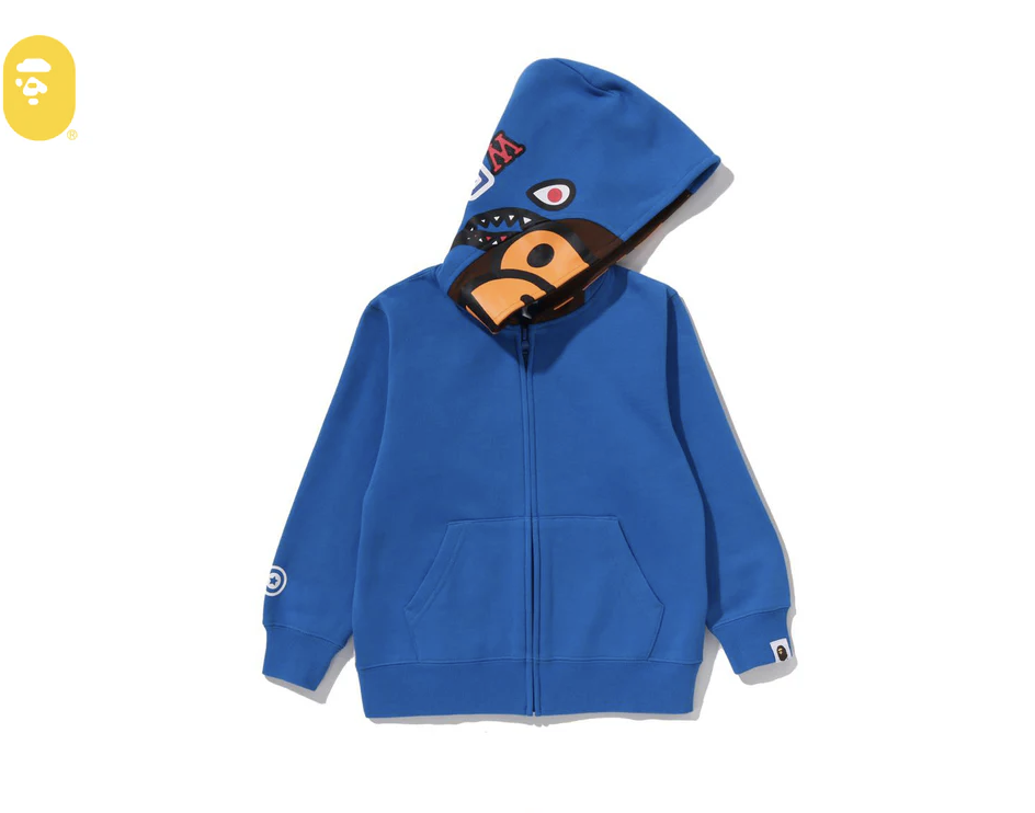 【BAPE童裝】0131 發售 MILO SHARK ZIP HOODIE