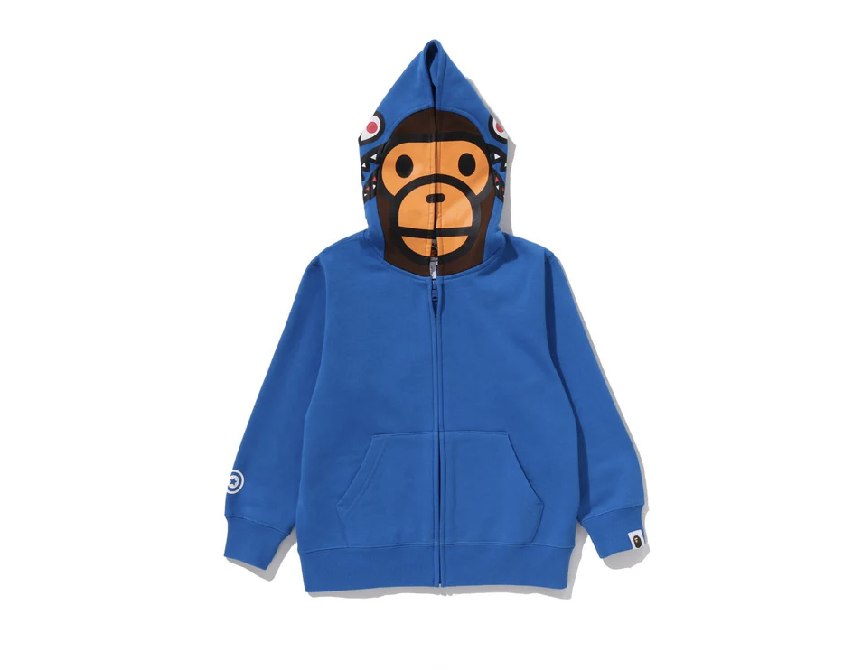 【BAPE童裝】0131 發售 MILO SHARK ZIP HOODIE