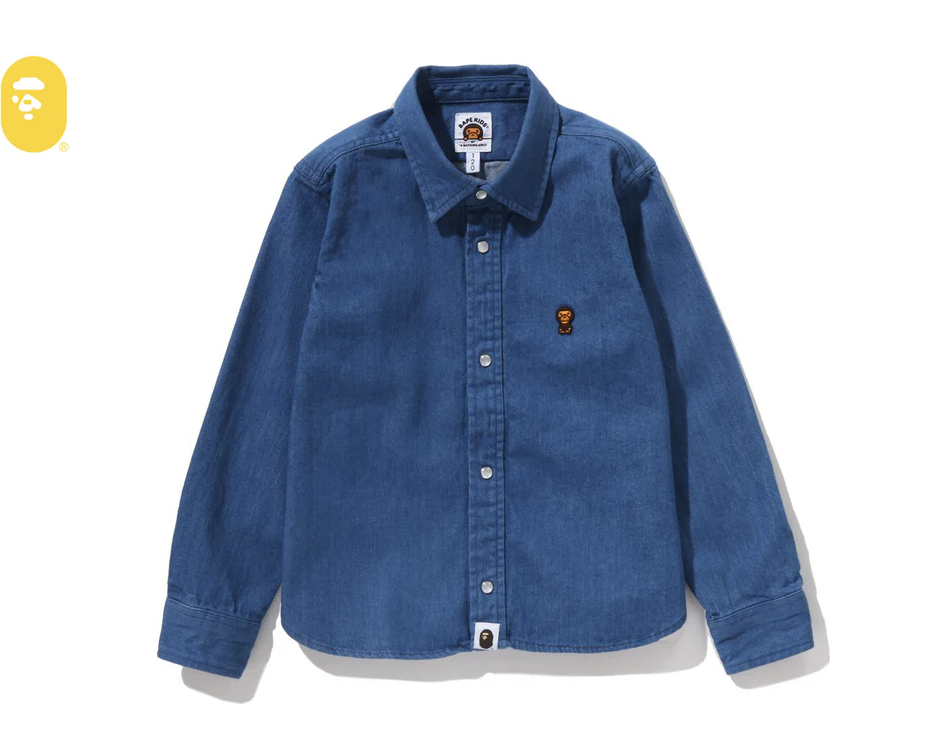 【BAPE童裝】0131 發售 BABY MILO 8 OZ DENIM SHIRT