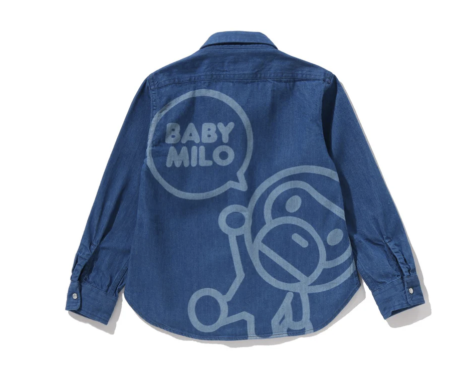【BAPE童裝】0131 發售 BABY MILO 8 OZ DENIM SHIRT