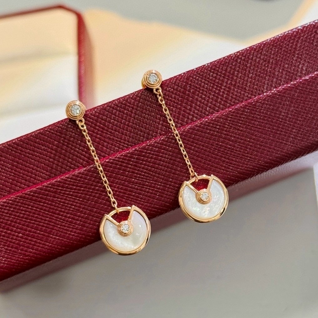 18k ct”Amulette經典護身符高奢定製耳墜