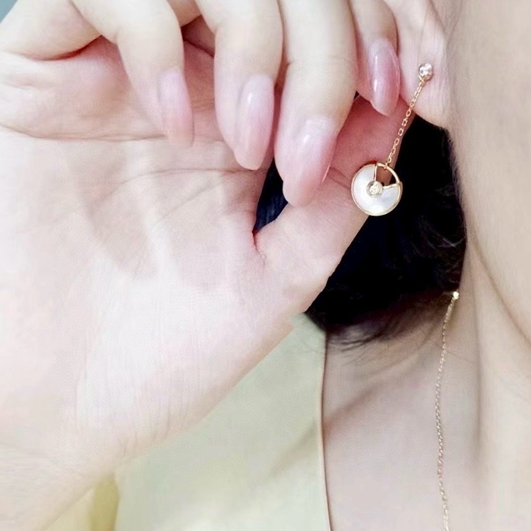 18k ct”Amulette經典護身符高奢定製耳墜