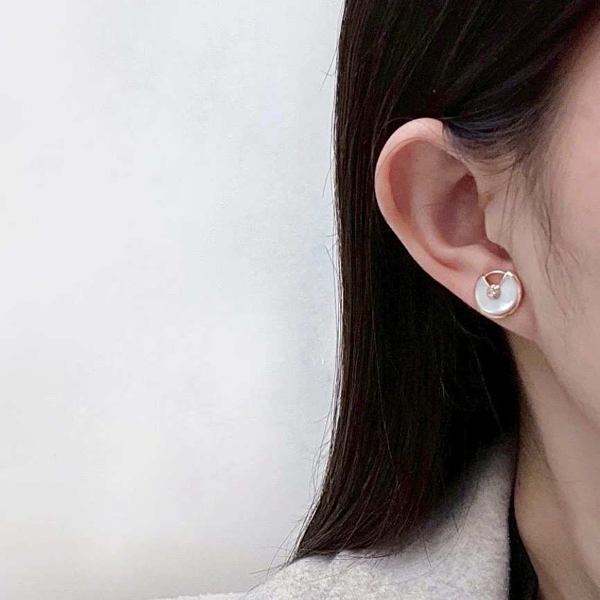 18k ct”Amulette經典護身符高奢定製耳釘