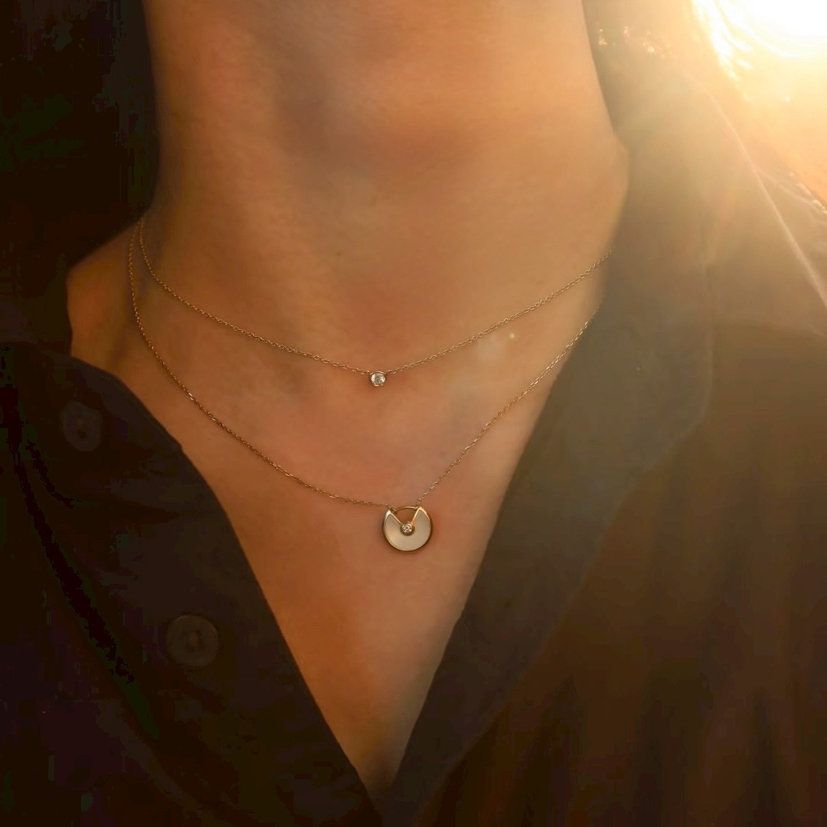 18k ct”Amulette經典護身符高奢定製項鍊