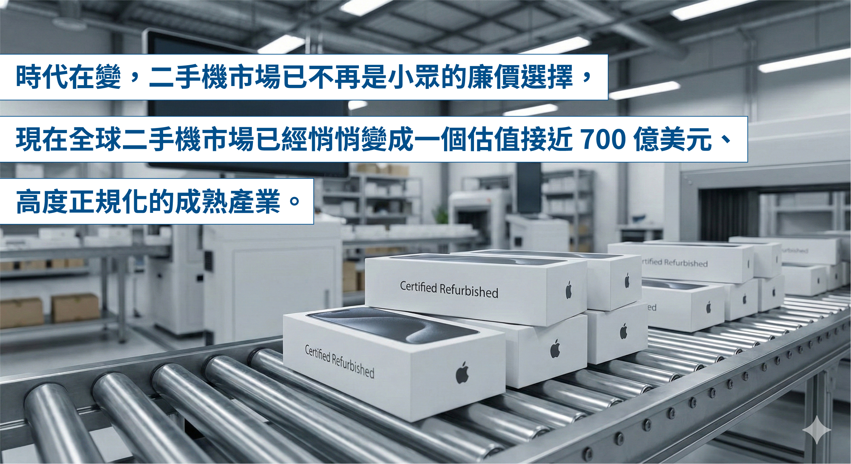 時代在變，二手機市場已不再是小眾的廉價選擇，現在全球二手機市場已經悄悄變成一個估值接近 700 億美元、高度正規化的成熟產業。
