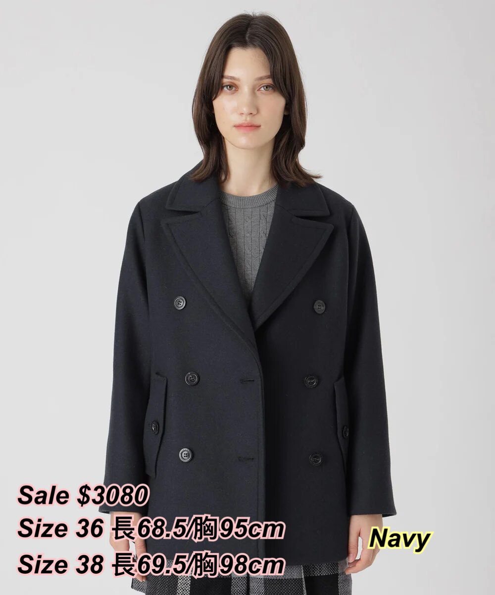 260129 Blue Label - Twill Melton Peacoat (2色)