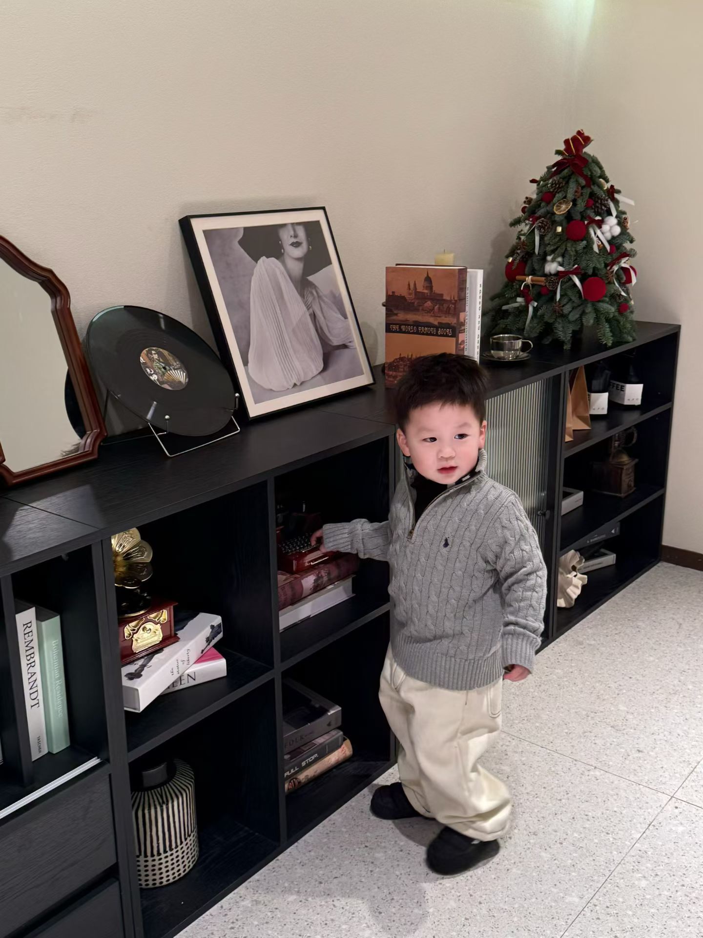 🐎𝐏𝐨𝐥𝐨 針織半拉鏈毛衣