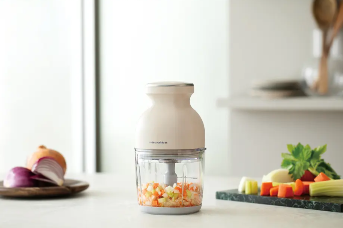 日本 recolte 麗克特 多功能有線食物調理機（RCP-8） 香草奶油色