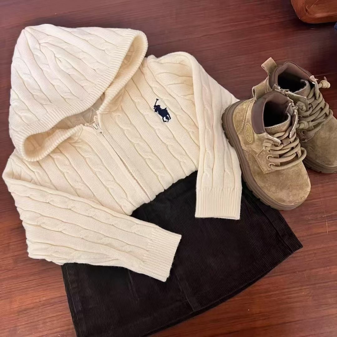 🐎𝐏𝐨𝐥𝐨 針織連帽外套