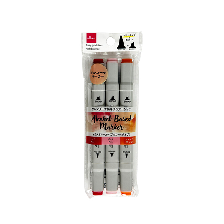 插畫用麥克筆/基本色 3入