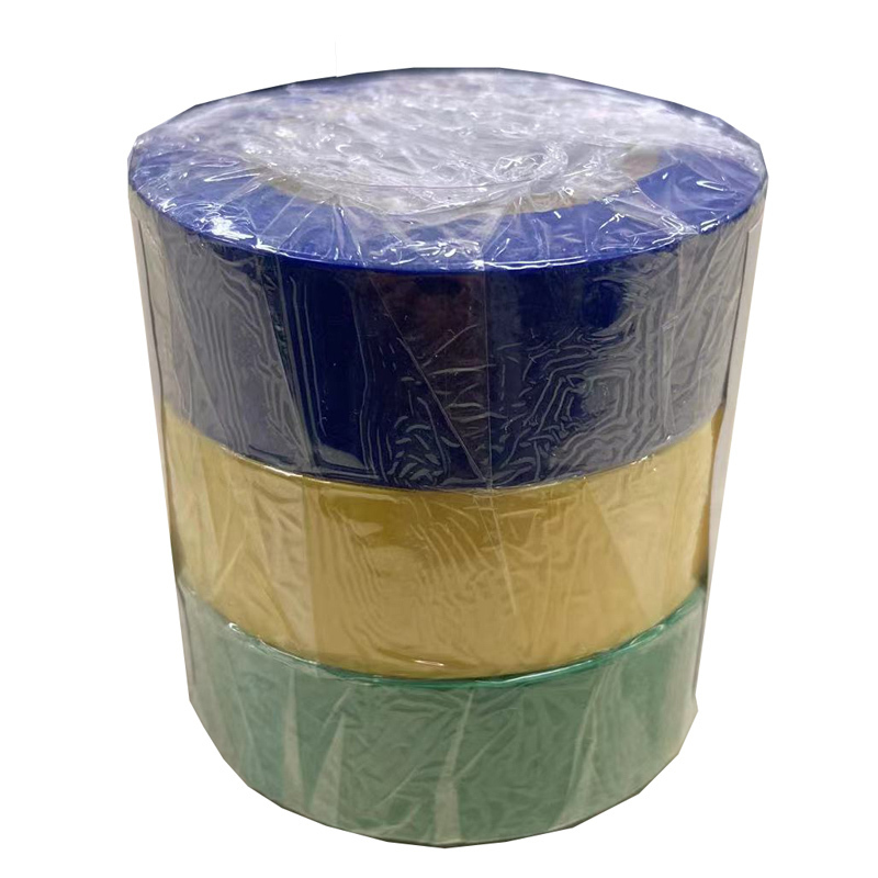 絕緣膠帶/藍黃綠 3入 19mm×7m