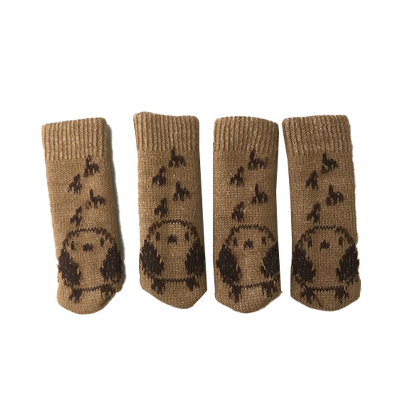 椅腳套/雪雀 棕 3.5×10cm 4入