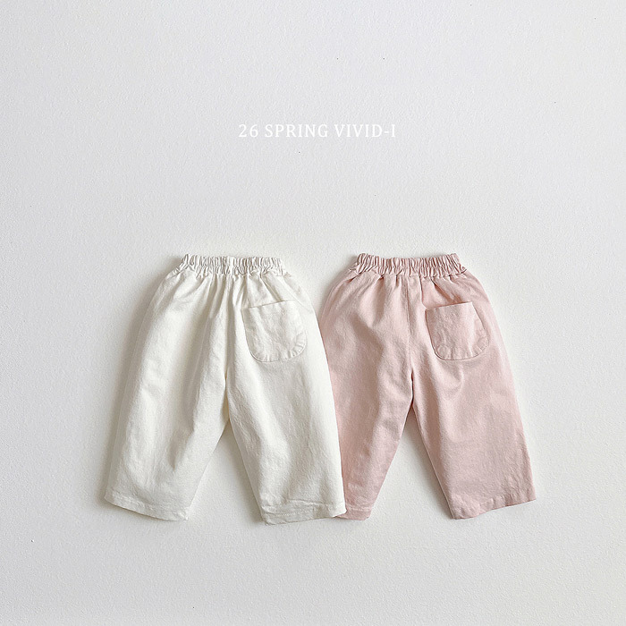 正韓春vividi 兩色補丁直筒褲