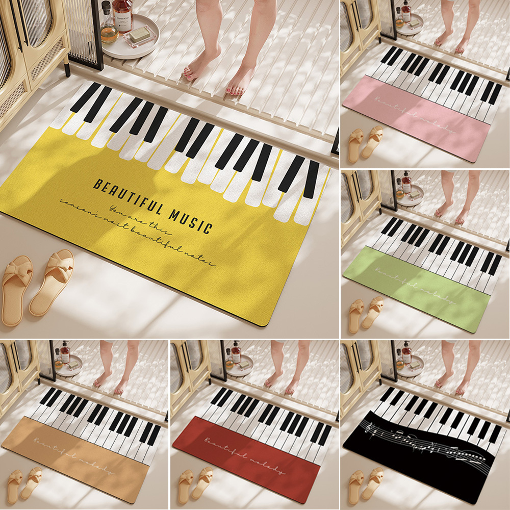 E62 鋼琴造型 加厚矽藻土軟地墊 珪藻土軟墊  踏墊 腳踏墊 硅藻泥軟墊 廚房浴室地墊