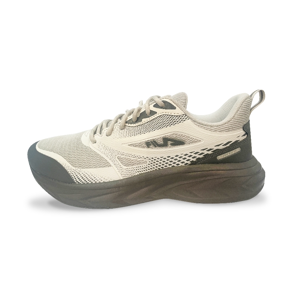 【下殺↘ $1290】FILA 慢跑鞋 米白灰 針織 運動鞋 男 1J307Y144
