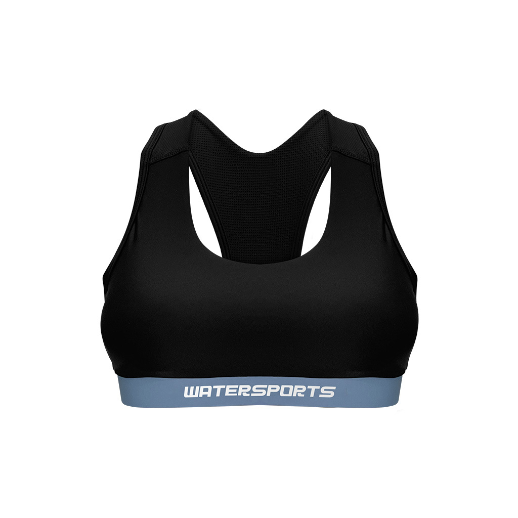 Sea Dive 透氣游泳 Bra Top - 黑/淺藍