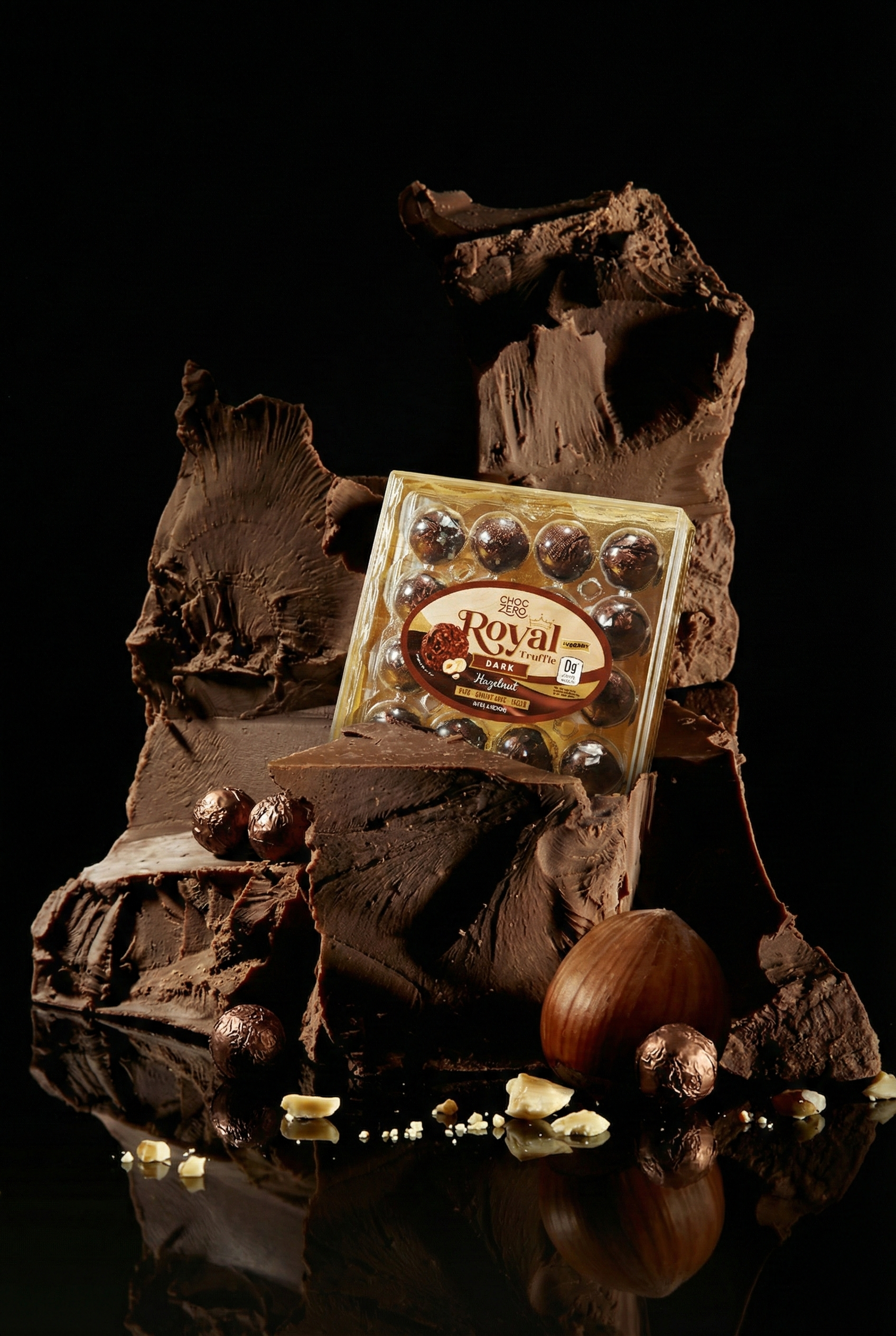 Choczero 低碳純素榛子夾心黑朱古力球 1盒16粒 s (best before 21/06/2026)