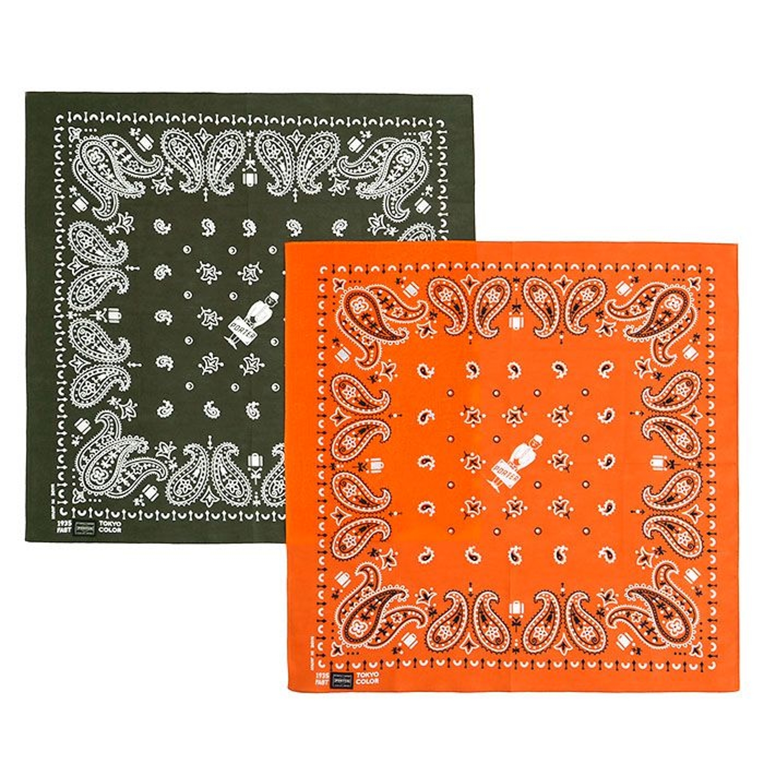 2025AW PORTER BANDANA 兩個一組 變形蟲 方巾 頭巾 手帕 現貨 384-00040