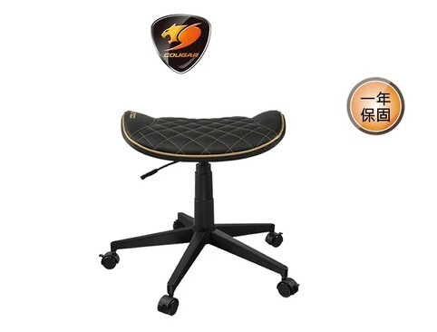 COUGAR 美洲獅 CROSSER 多用途電競滑輪椅凳 自行組裝/五星椅腳/弧形座墊 黑金色