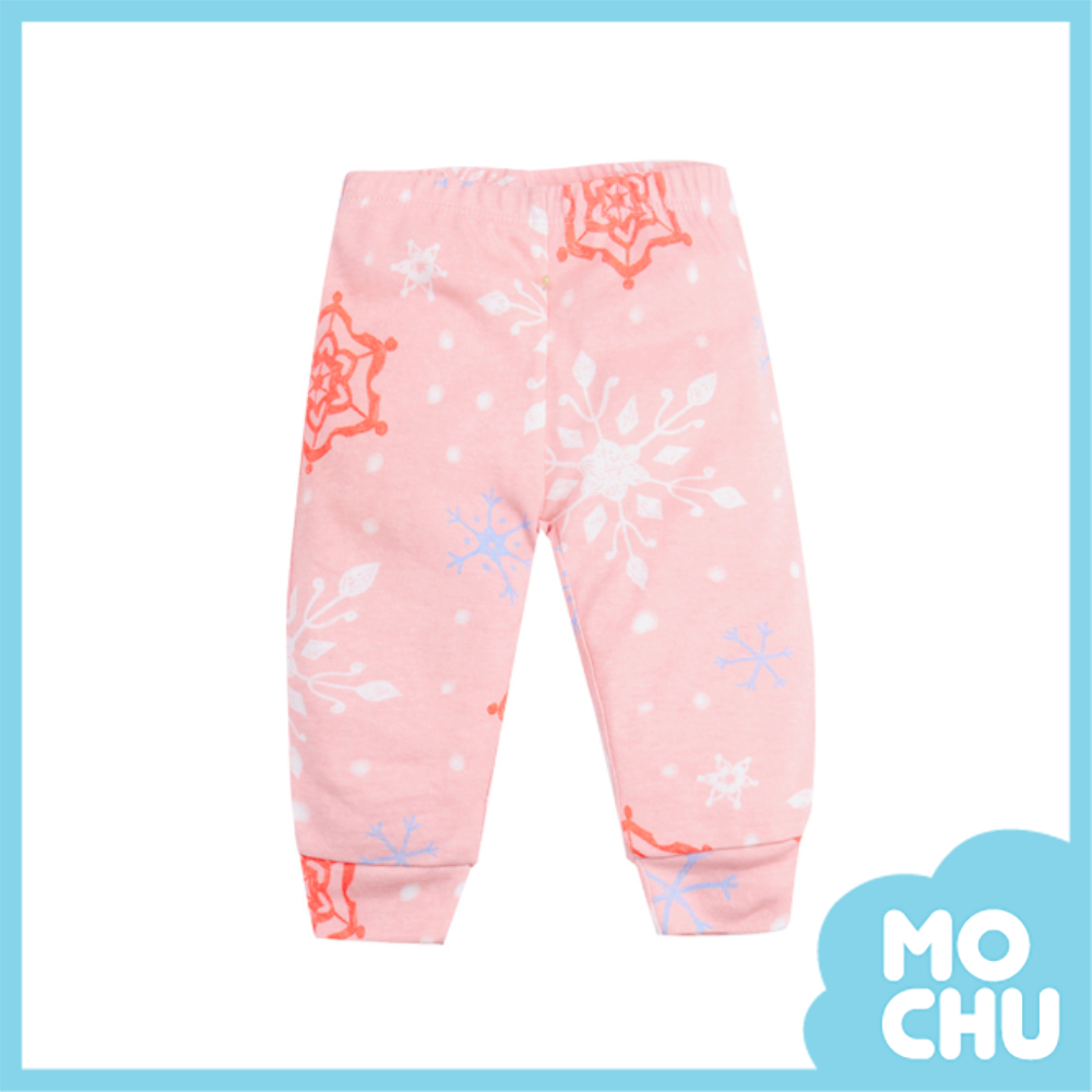 粉網雪花純棉縮口褲
