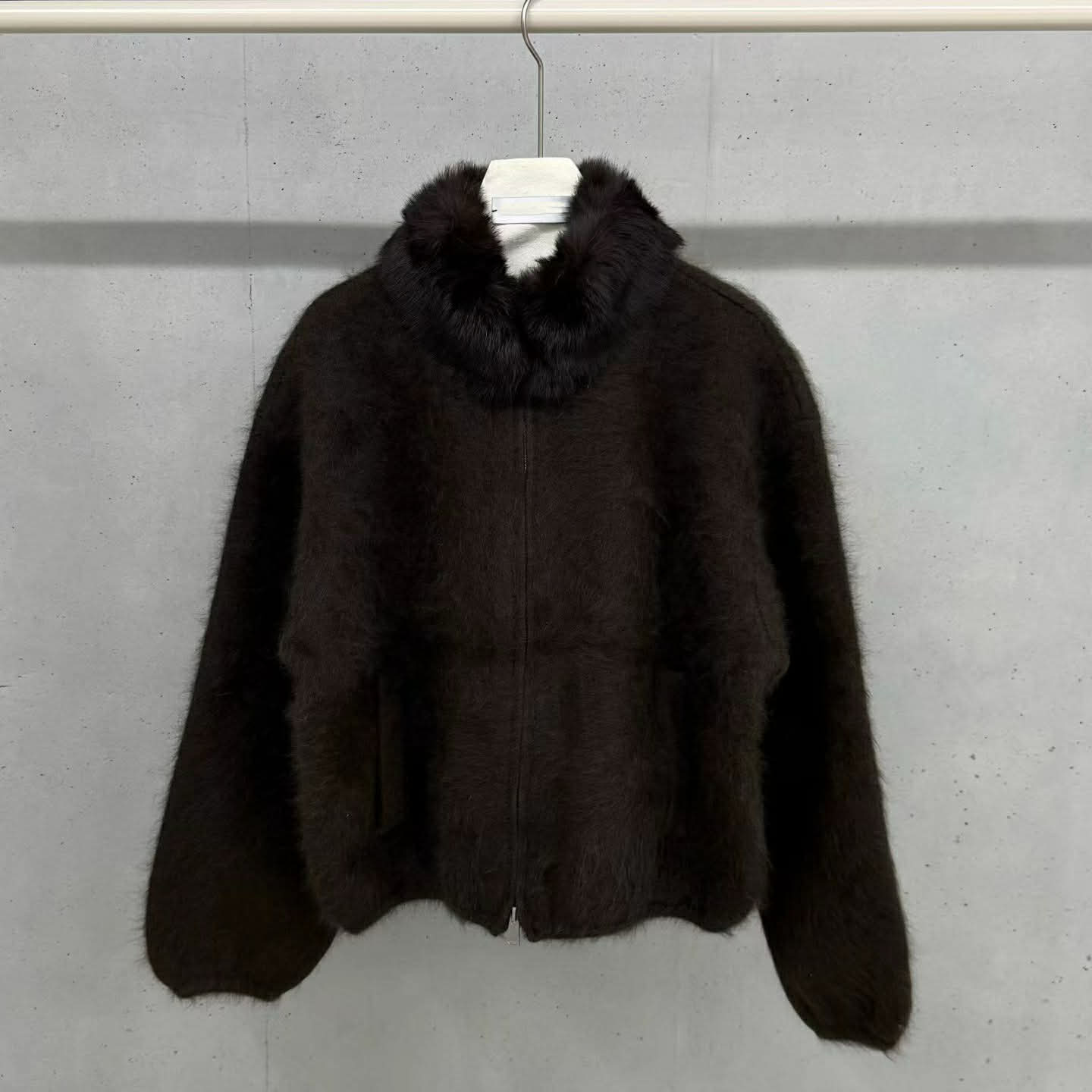 FN34 可拆式毛領安哥拉毛外套（現貨）