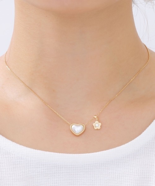 MARY QUANT / Heart Pearl Necklace