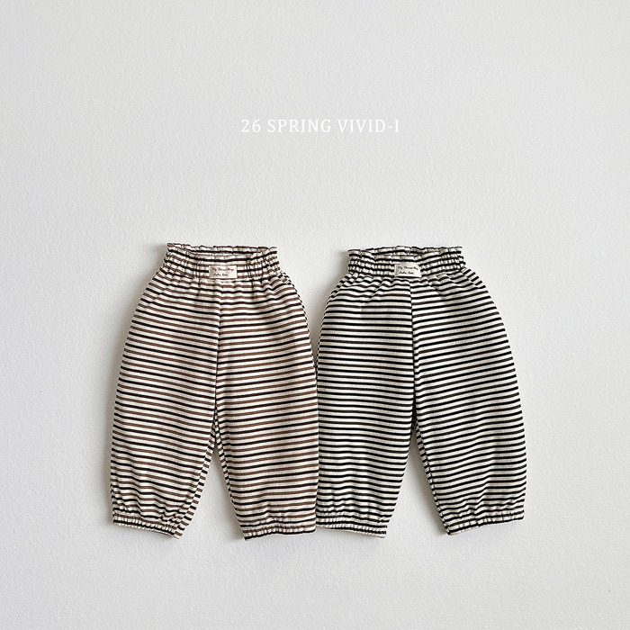 正韓春vividi兩色細條紋運動褲