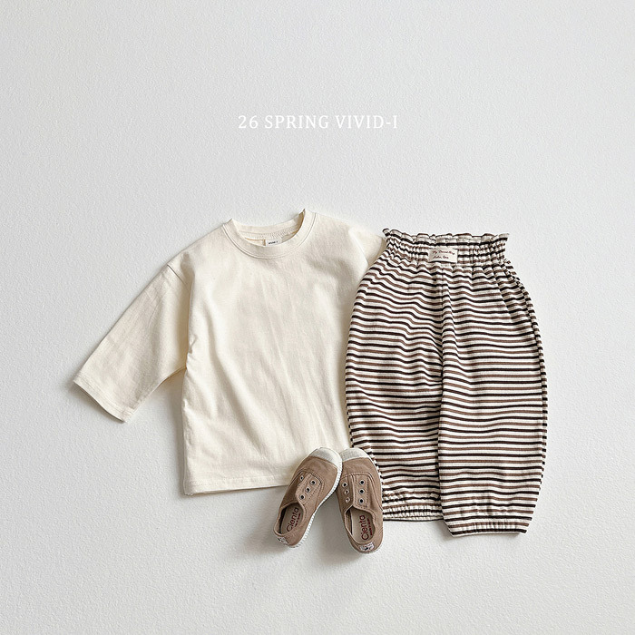 正韓春vividi兩色細條紋運動褲