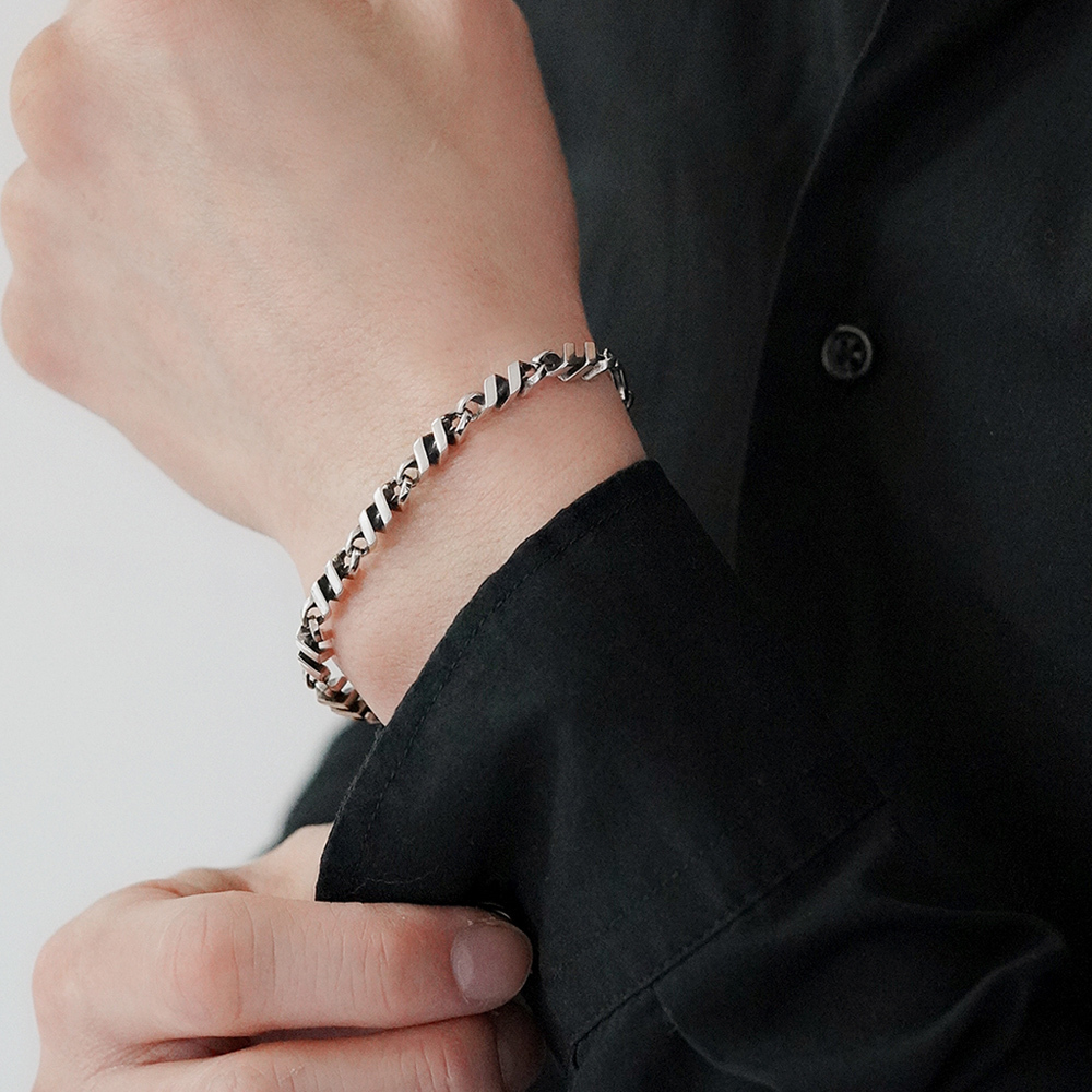 鋒芒純銀手鍊/SB084| 男生手鏈 925純銀 個性 簡約 紳士 時尚男士 男女對鍊 情人節禮物 男生生日禮物