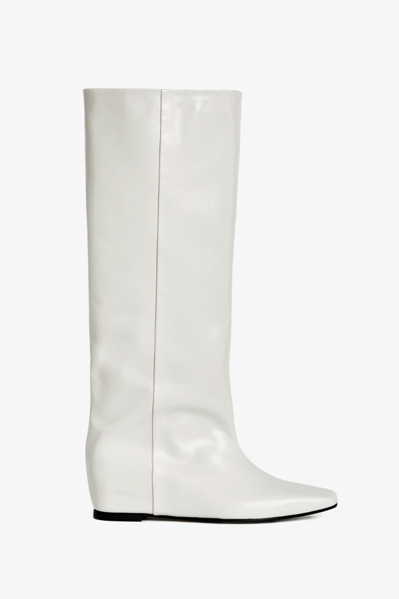 【現貨】40mm Regina Wedge-Heel Long Boots (Ivory)