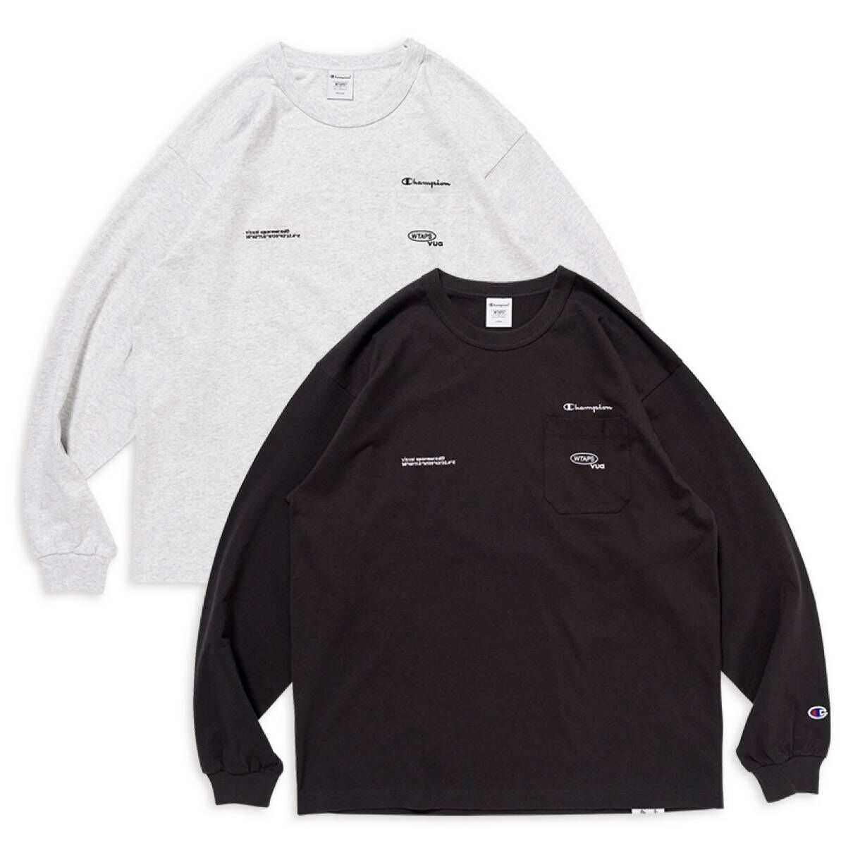 【Champion x WTAPS】0131限購發售口袋薄長TEE ACADEMY / LS / COTTON. CHAMPION