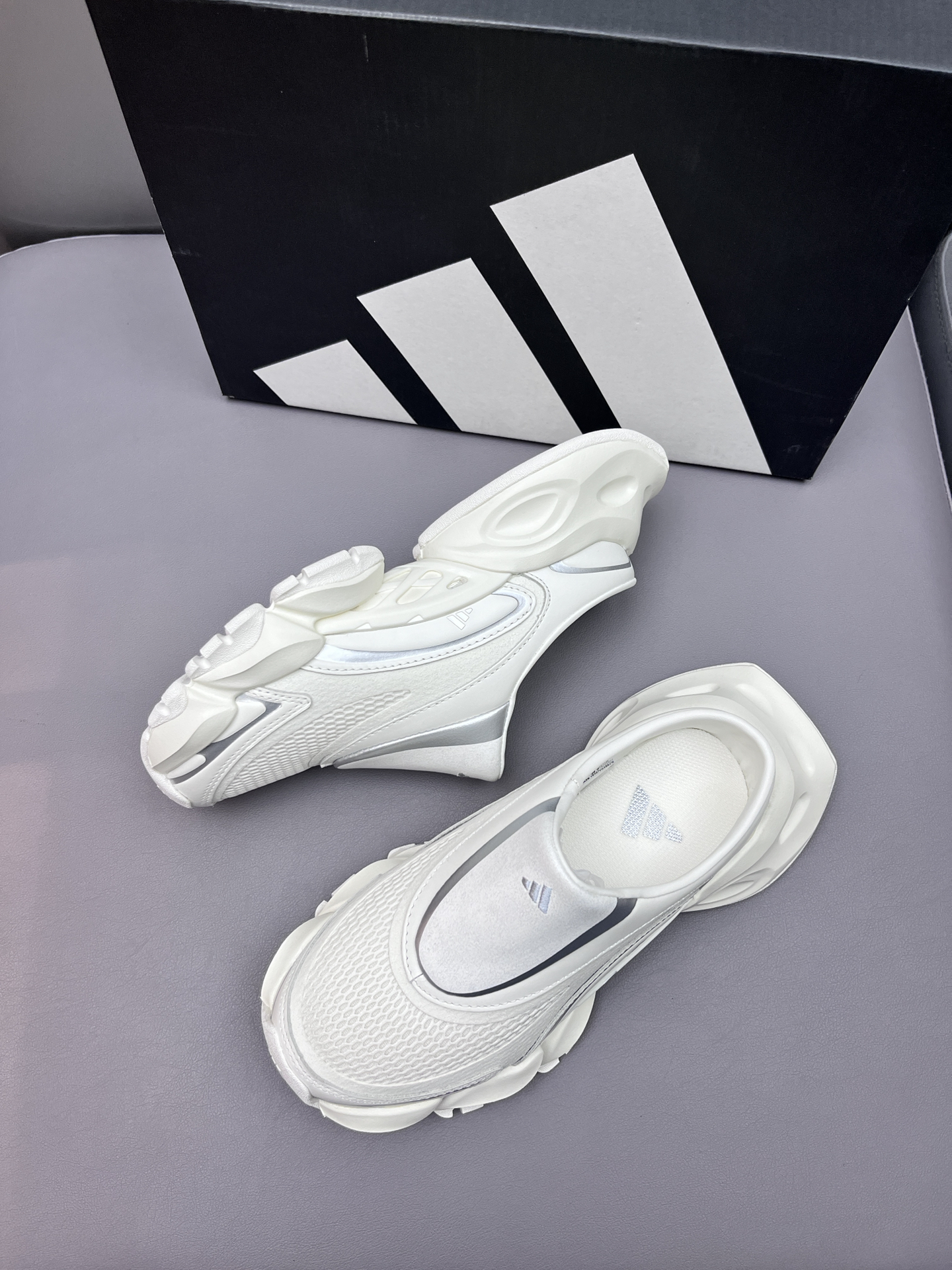 代購-Adidas XLG Runner Mule FOS White 白色 穆勒鞋 男女同款 JS4590