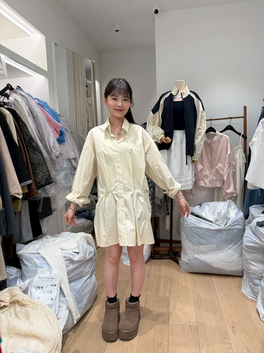 BG5415 恤衫連身裙 *特價* (優惠碼同充值購物金不適用)