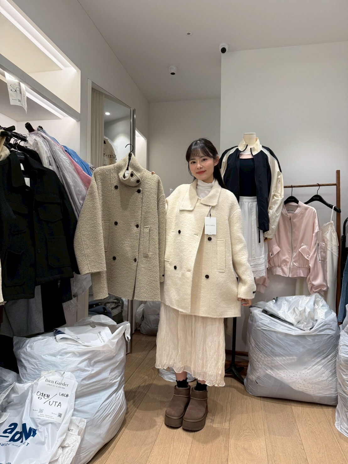 BG5333 雙排高領大衣外套