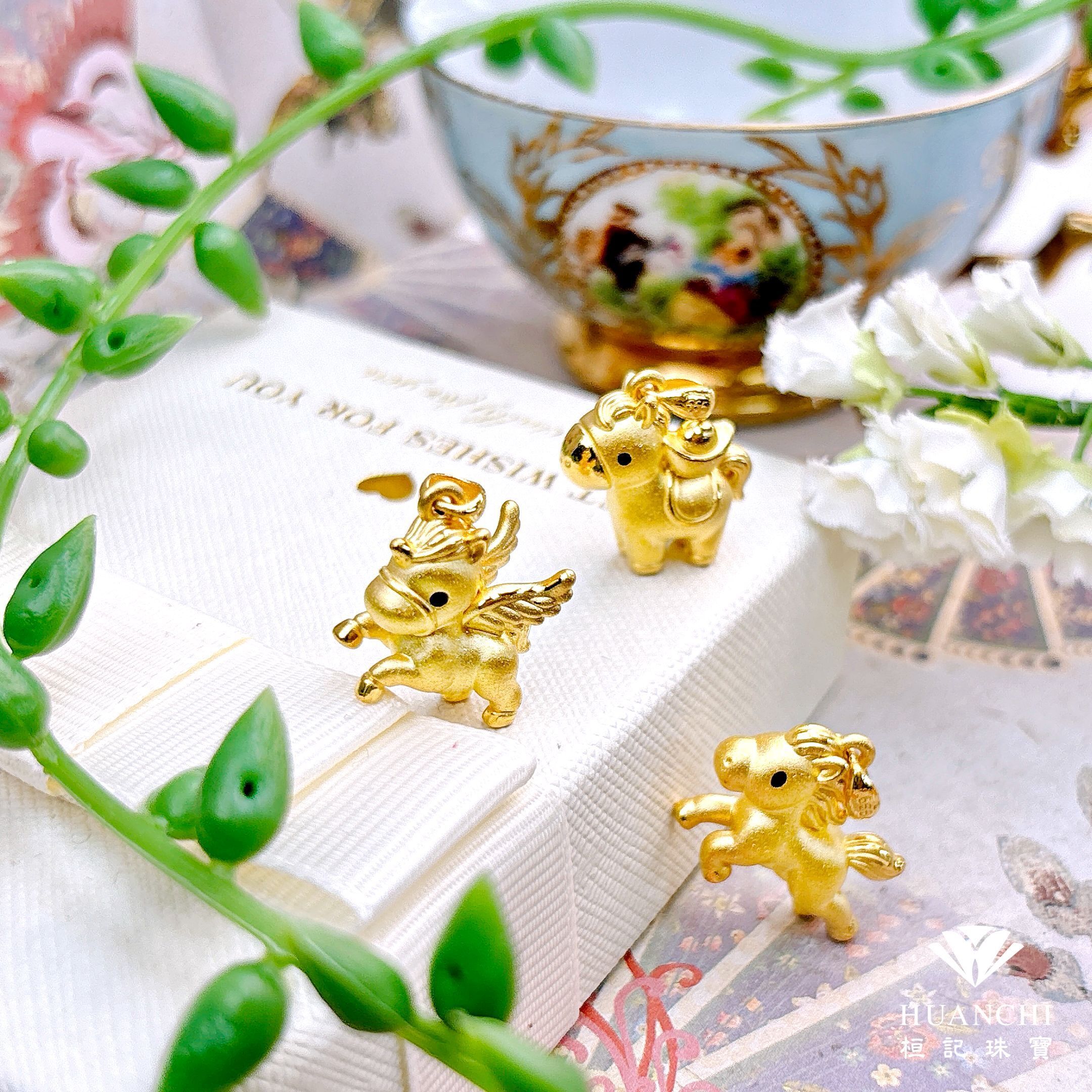 一馬當先/馬上有財(孩童)/飛天小馬 黃金墜子