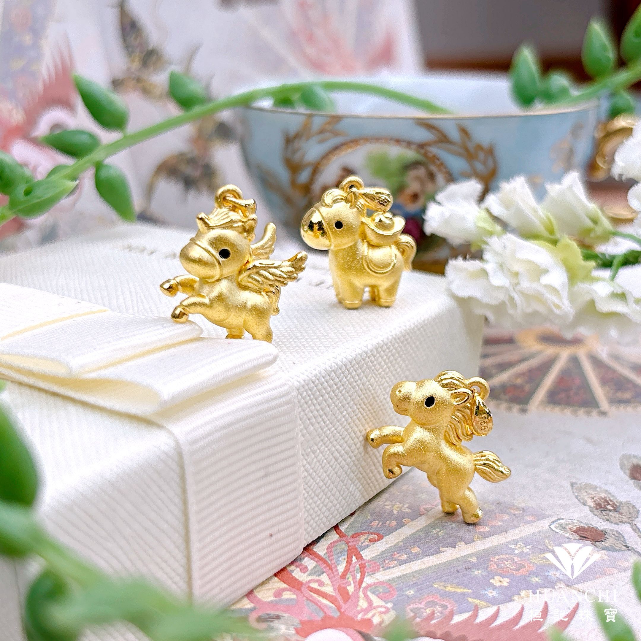 一馬當先/馬上有財(孩童)/飛天小馬 黃金墜子